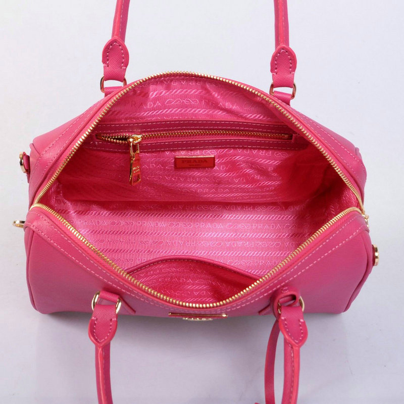 2014 Prada Saffiano Leather Two Handle Bag BN2780 rosered for sale